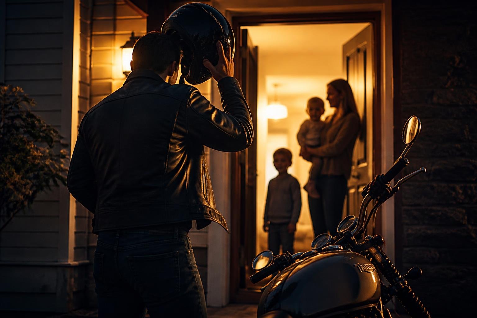 Rider arriving home